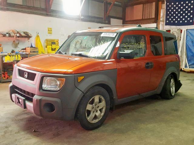 5J6YH28503L024612 - 2003 HONDA ELEMENT EX ORANGE photo 2