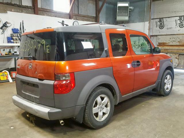 5J6YH28503L024612 - 2003 HONDA ELEMENT EX ORANGE photo 4