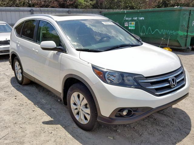 5J6RM3H77EL009339 - 2014 HONDA CR-V EXL WHITE photo 1