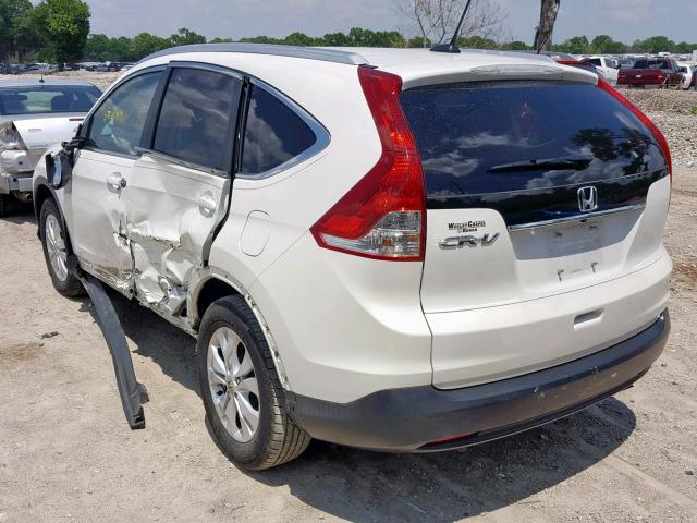 5J6RM3H77EL009339 - 2014 HONDA CR-V EXL WHITE photo 3