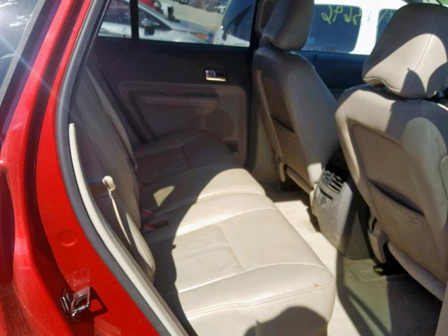 2FMDK3JC2ABB02336 - 2010 FORD EDGE SEL RED photo 6