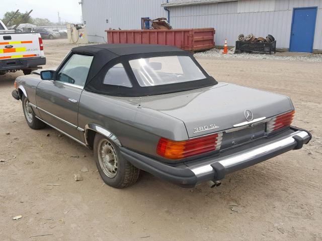 WDBBA45A3CB013329 - 1982 MERCEDES-BENZ 380 SL GRAY photo 3