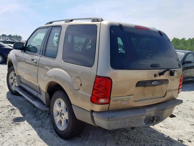 1FMYU60E51UC06040 - 2001 FORD EXPLORER S GOLD photo 3