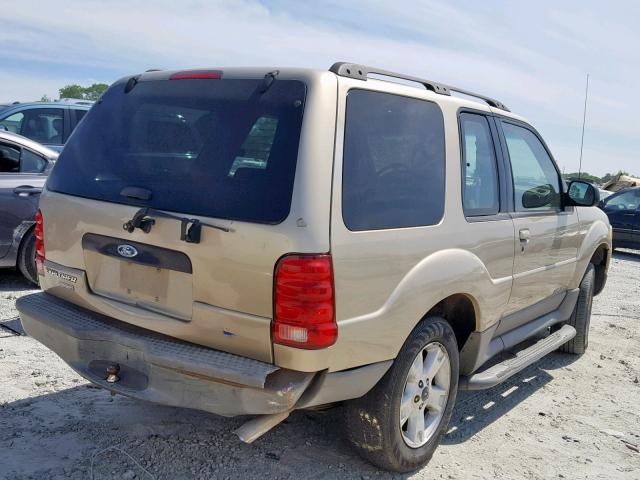 1FMYU60E51UC06040 - 2001 FORD EXPLORER S GOLD photo 4