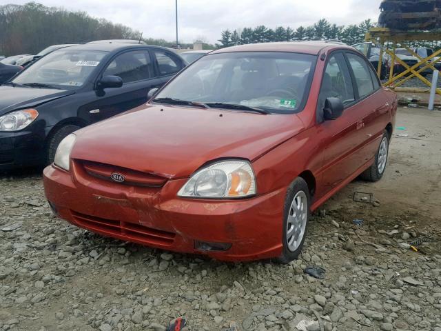 KNADC125136234461 - 2003 KIA RIO ORANGE photo 2