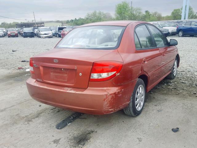 KNADC125136234461 - 2003 KIA RIO ORANGE photo 4