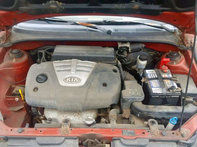 KNADC125136234461 - 2003 KIA RIO ORANGE photo 7