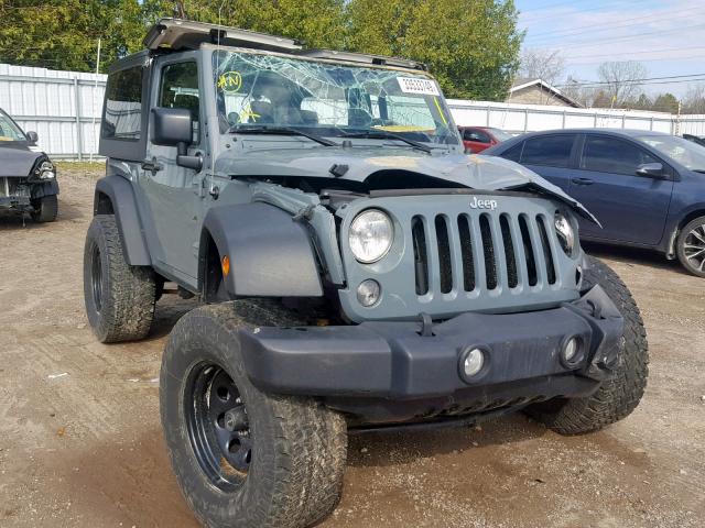 1C4AJWAGXEL285814 - 2014 JEEP WRANGLER S GRAY photo 1