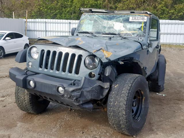 1C4AJWAGXEL285814 - 2014 JEEP WRANGLER S GRAY photo 2