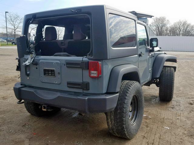 1C4AJWAGXEL285814 - 2014 JEEP WRANGLER S GRAY photo 4