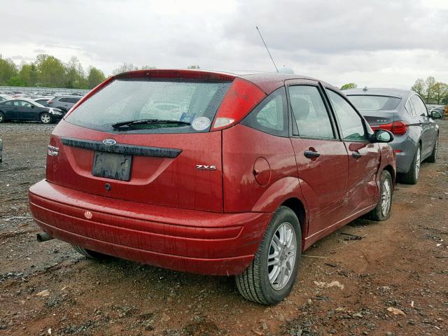 3FAFP37N35R146625 - 2005 FORD FOCUS ZX5 BURGUNDY photo 4