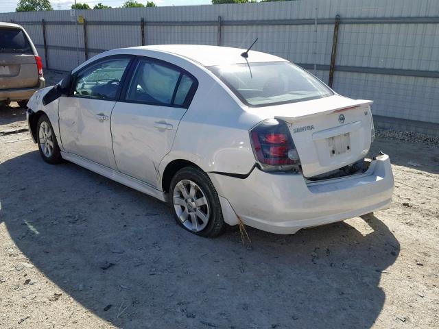 3N1AB6AP8AL671890 - 2010 NISSAN SENTRA 2.0 WHITE photo 3