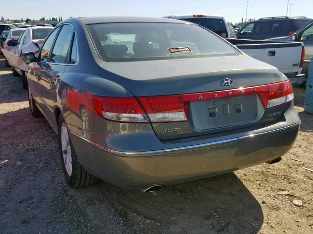 KMHFC46F06A042669 - 2006 HYUNDAI AZERA SE GRAY photo 3