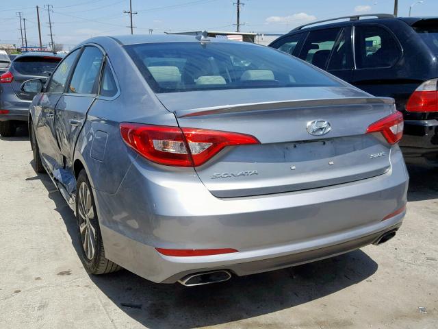 5NPE34AF1HH528569 - 2017 HYUNDAI SONATA SPO GRAY photo 3