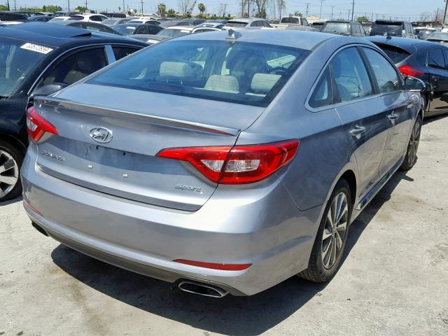 5NPE34AF1HH528569 - 2017 HYUNDAI SONATA SPO GRAY photo 4