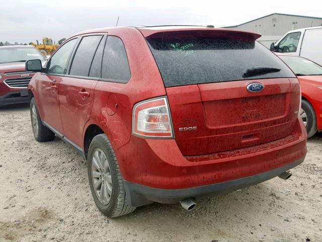 2FMDK3JC2ABA00793 - 2010 FORD EDGE SEL RED photo 3