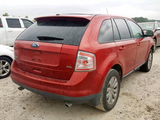 2FMDK3JC2ABA00793 - 2010 FORD EDGE SEL RED photo 4