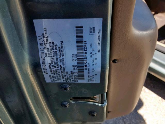 1FAFP34Z54W123429 - 2004 FORD FOCUS SE C GREEN photo 10