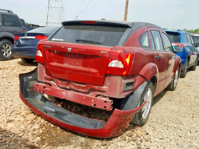 1B3HB48B27D328292 - 2007 DODGE CALIBER SX RED photo 4