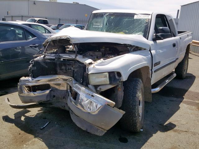 1B7KF23651J617411 - 2001 DODGE RAM 2500 WHITE photo 2