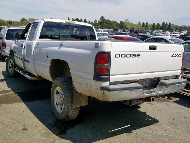 1B7KF23651J617411 - 2001 DODGE RAM 2500 WHITE photo 3