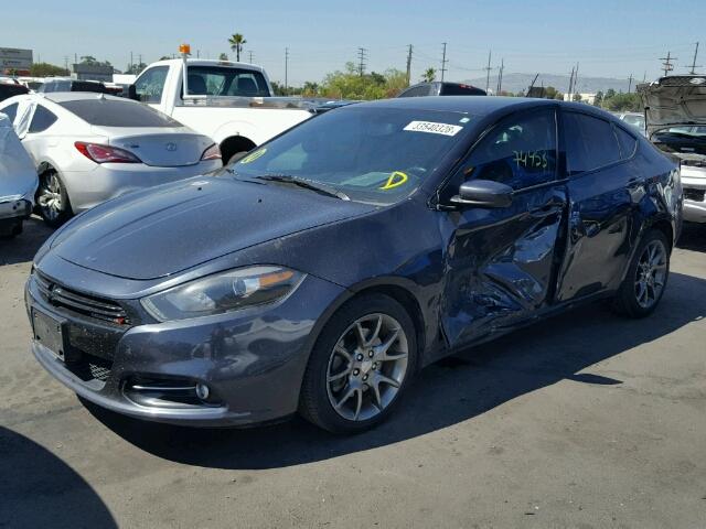 1C3CDFBB3ED909910 - 2014 DODGE DART SXT BLUE photo 2