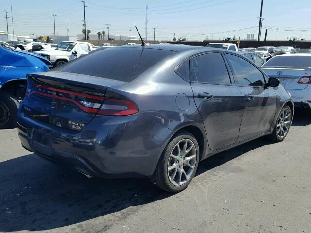 1C3CDFBB3ED909910 - 2014 DODGE DART SXT BLUE photo 4