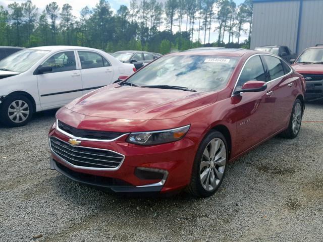 1G1ZH5SX2HF279279 - 2017 CHEVROLET MALIBU PRE RED photo 2