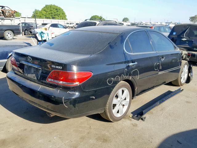 JTHBA30G355078852 - 2005 LEXUS ES 330 BLACK photo 4