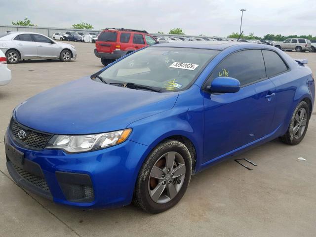 KNAFU6A27C5637053 - 2012 KIA FORTE EX BLUE photo 2