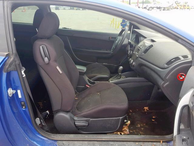 KNAFU6A27C5637053 - 2012 KIA FORTE EX BLUE photo 5