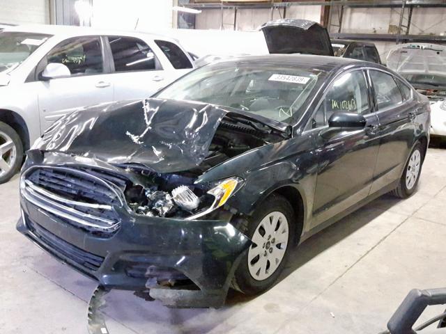 3FA6P0G71ER239689 - 2014 FORD FUSION S BLACK photo 2