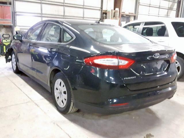 3FA6P0G71ER239689 - 2014 FORD FUSION S BLACK photo 3