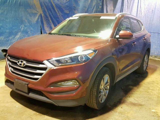 KM8J33A49JU641183 - 2018 HYUNDAI TUCSON SEL MAROON photo 2