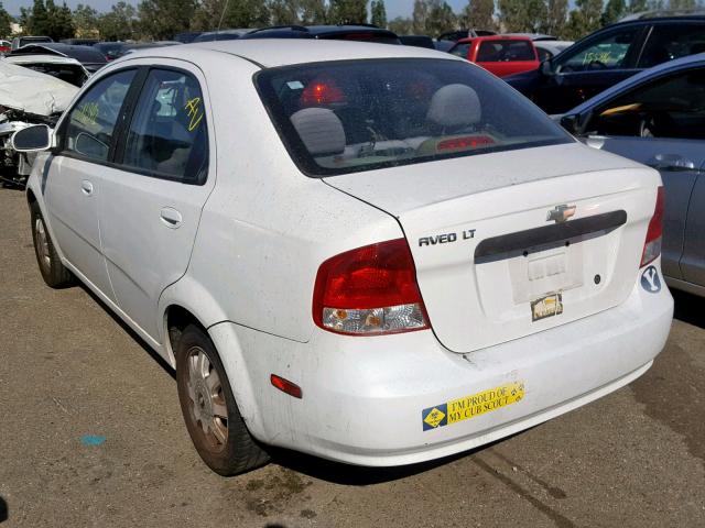 KL1TG52635B439025 - 2005 CHEVROLET AVEO LT WHITE photo 3