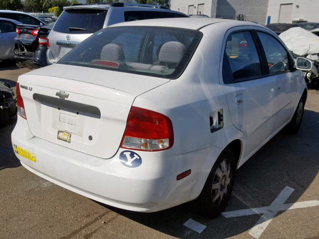 KL1TG52635B439025 - 2005 CHEVROLET AVEO LT WHITE photo 4