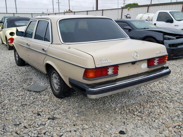 WDBAB23A0DB375572 - 1983 MERCEDES-BENZ 240 D BEIGE photo 3