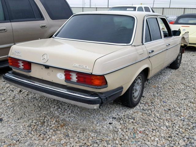 WDBAB23A0DB375572 - 1983 MERCEDES-BENZ 240 D BEIGE photo 4