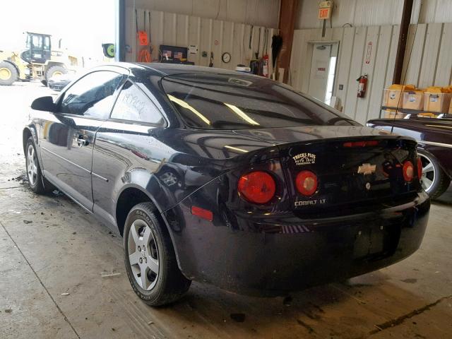 1G1AL18F487216410 - 2008 CHEVROLET COBALT LT BLACK photo 3