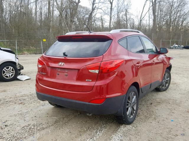 KM8JUCAG1FU957496 - 2015 HYUNDAI TUCSON LIM RED photo 4