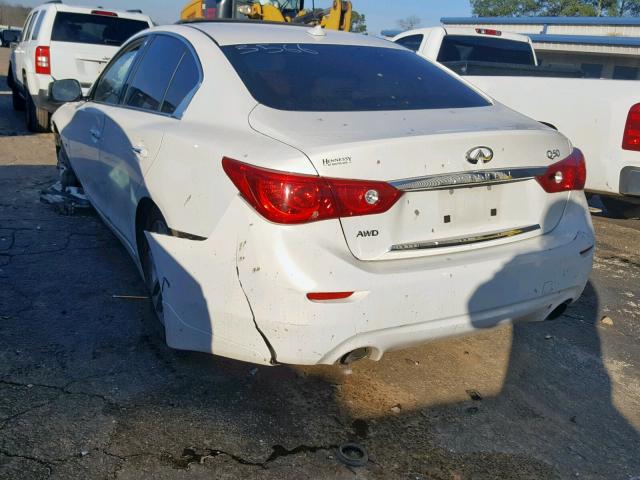 JN1BV7AR1EM693566 - 2014 INFINITI Q50 BASE WHITE photo 3