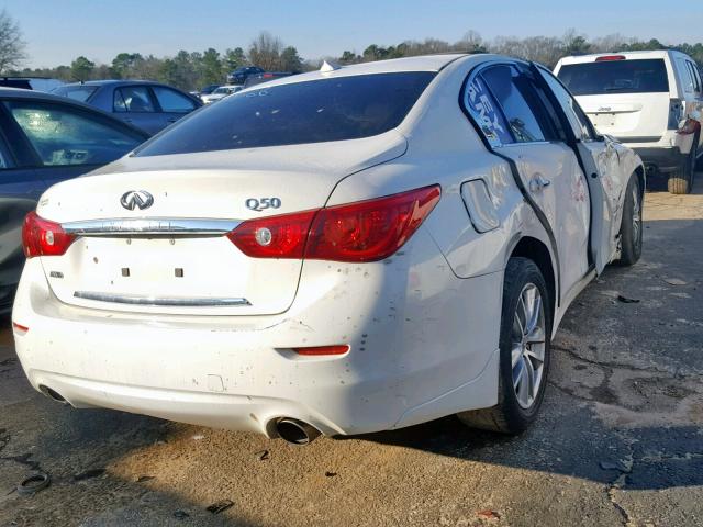 JN1BV7AR1EM693566 - 2014 INFINITI Q50 BASE WHITE photo 4