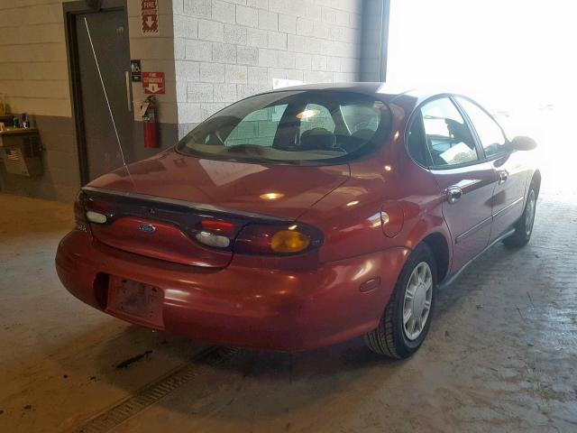 1FALP52U7VA113120 - 1997 FORD TAURUS GL RED photo 4