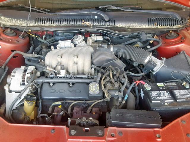 1FALP52U7VA113120 - 1997 FORD TAURUS GL RED photo 7