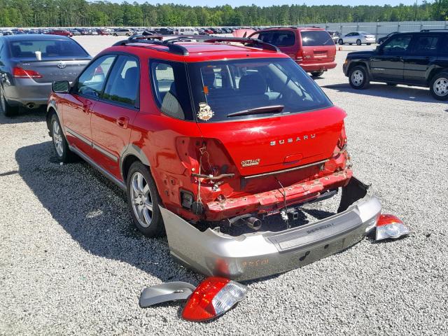 JF1GG68585G801129 - 2005 SUBARU IMPREZA OU RED photo 3