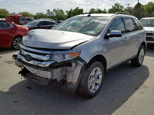 2FMDK3JC8DBC68994 - 2013 FORD EDGE SEL SILVER photo 2