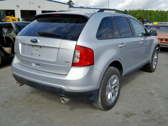 2FMDK3JC8DBC68994 - 2013 FORD EDGE SEL SILVER photo 4