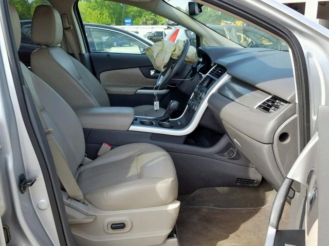 2FMDK3JC8DBC68994 - 2013 FORD EDGE SEL SILVER photo 5