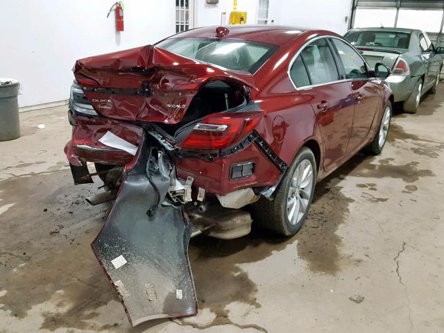 2G4GS5GX1G9177371 - 2016 BUICK REGAL PREM RED photo 4