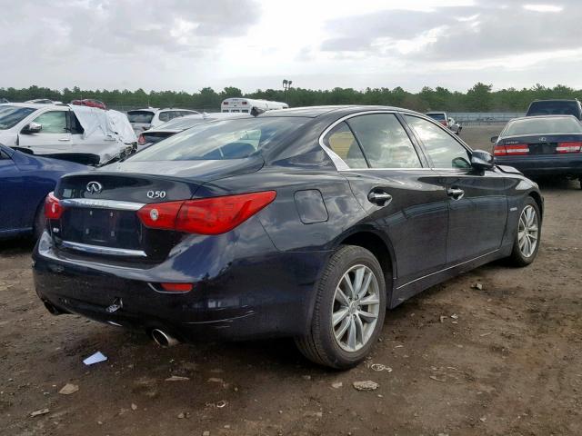 JN1AV7AR2EM701752 - 2014 INFINITI Q50 HYBRID BLACK photo 4